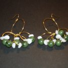 Gold & Green Chandelier Earrings