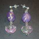 Lavendar Flower Earrings