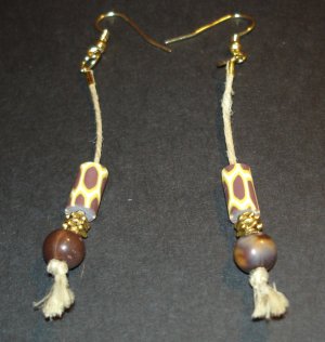 Gold Tribal Dangle Earrings