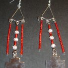 Red Vixen Chandelier Earrings