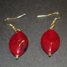 Red Ovals Earrings