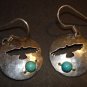 Silver & Eagle Turquoise Earrings