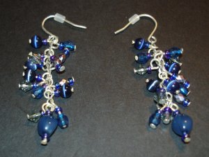 Blue Dangle Earrings