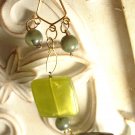 Gold & Green Shapes Pendant
