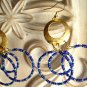 Blue Circles Dangle Earrings