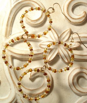 Earth Circle Dangle Earrings