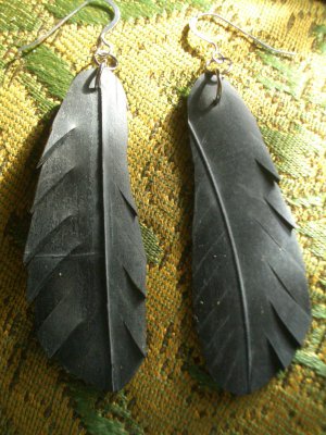 Recycled Feather Earrings