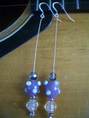 Long Strand Guitar String Earrings