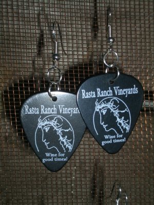 Rasta Ranch Guitar Pick Earrings