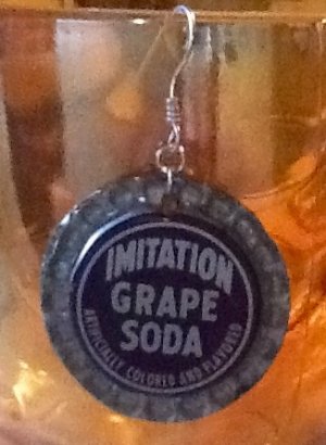 Vintage Grape Pop Cap Earrings