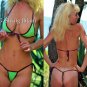Green specked g-string bikini