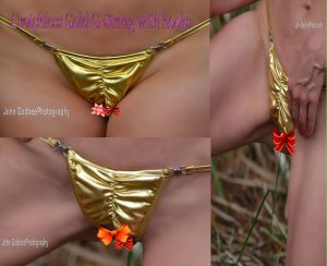 Crotchless bikini bottom
