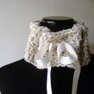 the Jane Austen scarflette in cream.