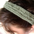 cotton block headband in avocado green.