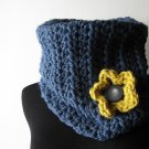 the flirty girl cowl in denim.