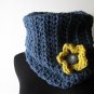 the flirty girl cowl in denim.