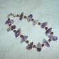 Lovely & Unique New Chevron Amethyst, Garnet & Pearl Bracelet