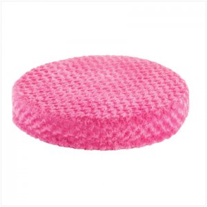PINK PLUSH ROUND PET BED---Item #: 37530
