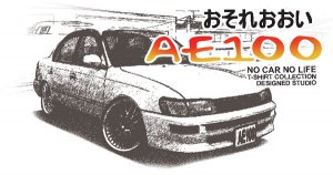 Toyota Corolla AE100 Drawing Car Tees