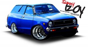 Datsun Sunny 120Y Van draw Car Tees