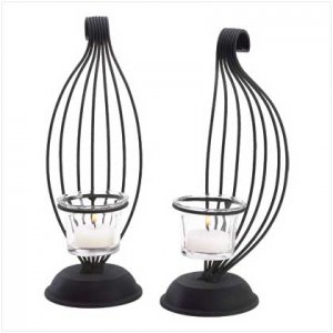 SCROLLWORK CANDLEHOLDER SET