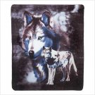 WILDLIFE WOLVES FLEECE BLANKET
