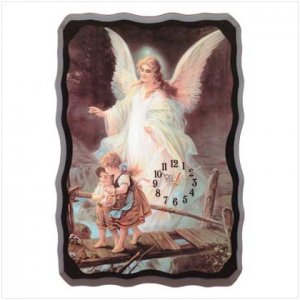 GUARDIAN ANGEL WALL CLOCK  (FREE SHIPPING)