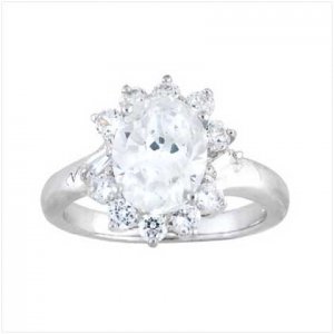 Cubic Zirconia Princess Ring