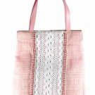 Figi Lace - Pink Straw Tote Bag