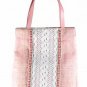 Figi Lace - Pink Straw Tote Bag