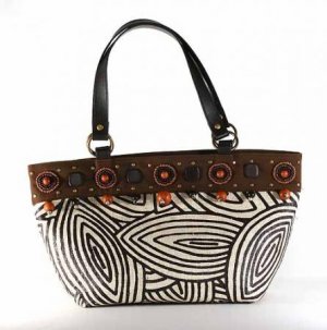 Gypsy - Small Tote Bag w/ Flat Leather Handle