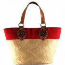 Kenya - Small Tote Bag w/ Brown Trim