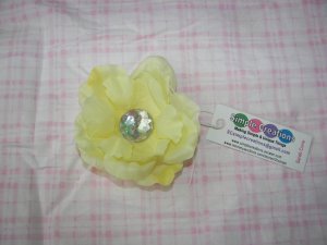 B08- Yellow Rhinestone Flower