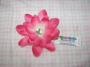 B52-Pink Rhinestone Flower
