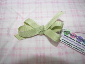 A84-Calming Green Tiny Boutique Bow