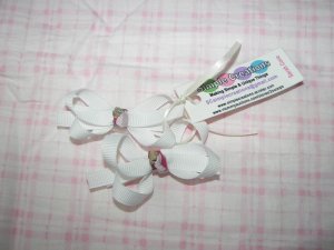 A14- White Tiny Boutique Bow Set