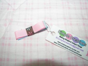 B98- Light pink/blue Simple Clip