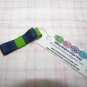 B73- Green and Navy Blue Simple Clip