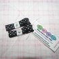 B72- Black Rhinestone Simple Clip Set