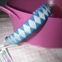 A27- White and Blue Woven Headband