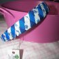 B14- Blue and White Snowflake Woven Headband