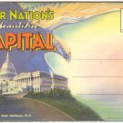OUR NATIONS CAPITAL VINTAGE SOUVENIR POSTCARD FOLDER