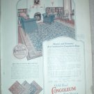 1923 Print Ad Gold Seal Congoleum Art Rug 1920's Sitting Room Library