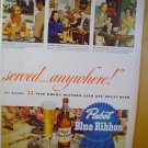 1949 AD PABST BLUE RIBBON BEER WITH EDWARD G ROBINSON 1949 AD PABST BLUE RIBBON BEER WITH EDWARD G ROBINSON