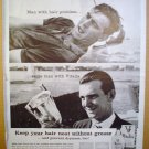 1958 Ad Vitalis V7 Hair Tonic Keep Your Hair Neat Without Grease