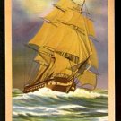 Frigate Constitution Old Ironsides Under Full Sail Vintage Linen Postcard Postcard 732 Frigate Constitution Old Ironsides Under Full Sail Vintage Linen Postcard Postcard 732