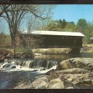 Ca 1960 COVERED BRIDGE OVER PLACID STREAM WATERLOO NEW HAMPSHIRE 834