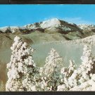 PIKES PEAK IN WINTER ATTIRE SEEN FROM RAMPART RANGE ROAD 837