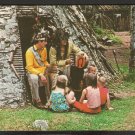 MOHAWK INDIANS OUTSIDE MANIWAKI BARK HOUSE 6 NATIONS INDIAN MUSEUM 841