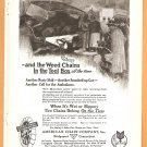 Original 1918 Weed Tire Chain Ad American Chain Auto Accident Onlookers XX